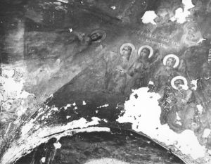 Реставрация стенописи Троицкого собора. 1946 г.